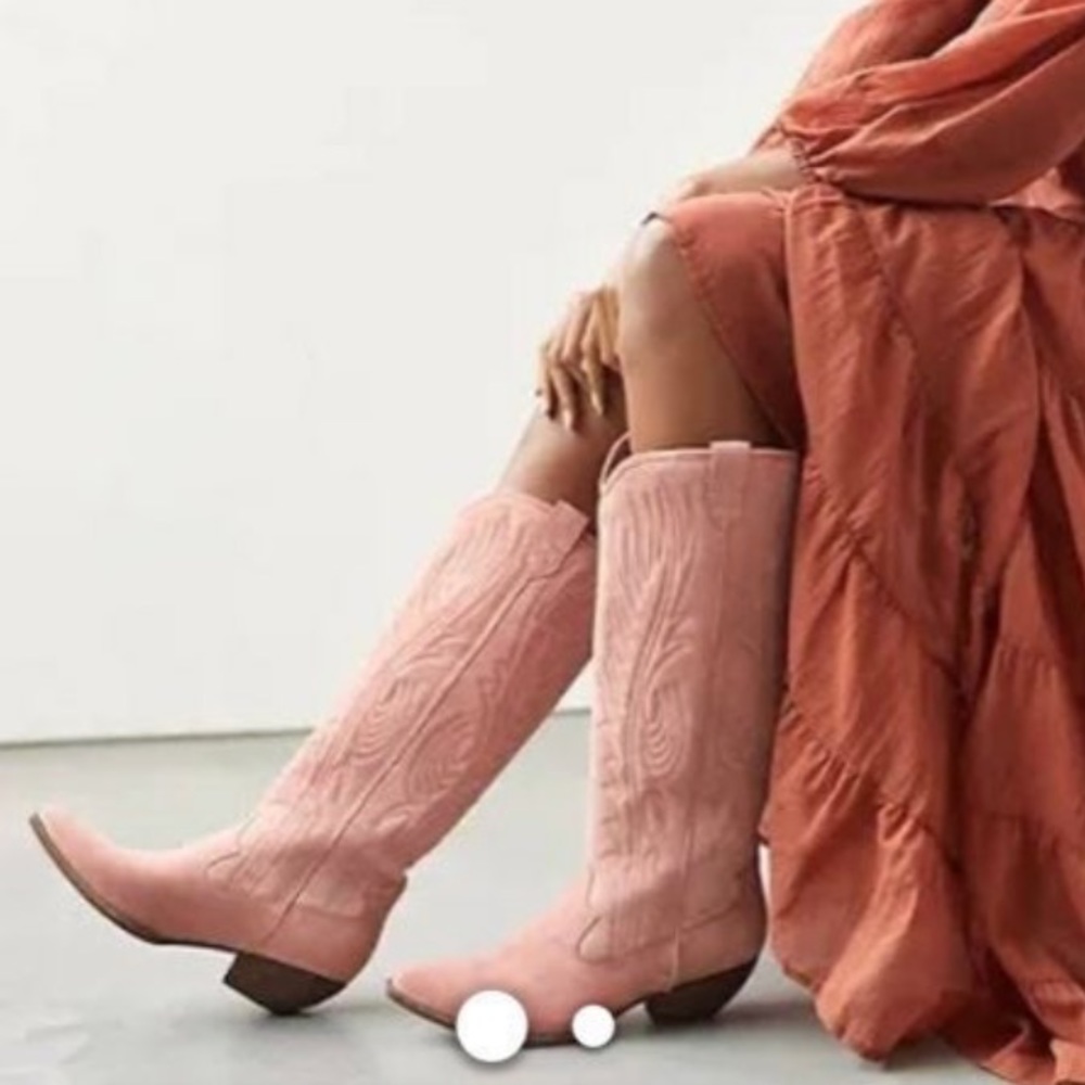 Jeffery Campbell suede Western boots
